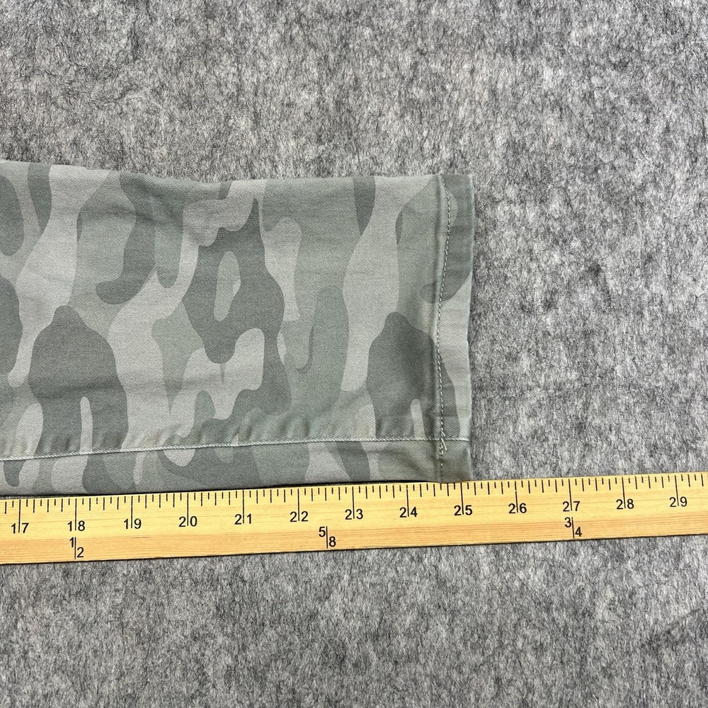 Democracy Ab Solution Jeans Womens 10 Green Camo Mid Rise Skinny Stretch 32x25 - Picture 14 of 16